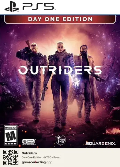 Outriders PlayStation 5, NTSC box front