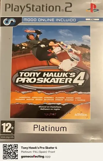 Tony Hawk's Pro Skater 4 PlayStation 2, Spain box front