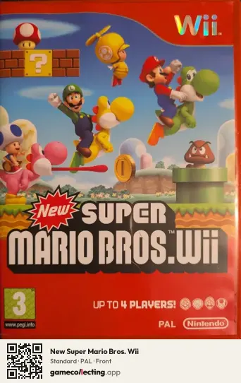 New Super Mario Bros. Wii Nintendo Wii, PAL box front