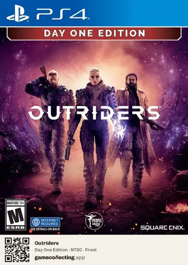 Outriders PlayStation 4, NTSC box front