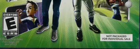 Kinect Sports: Season Two, the ESRB box on its front