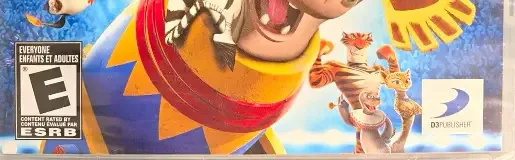 DreamWorks Madagascar 3: The Video Game, the ESRB box on its front