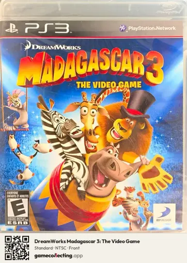 DreamWorks Madagascar 3: The Video Game PlayStation 3, NTSC box front