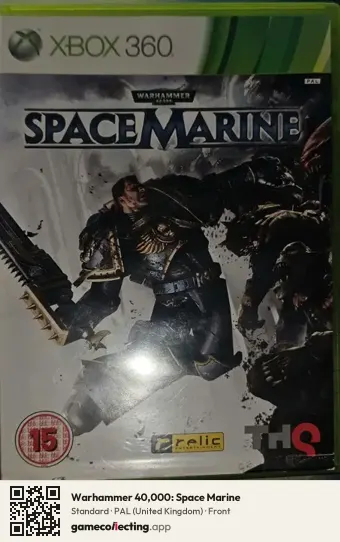 Warhammer 40,000: Space Marine Xbox 360, United Kingdom box front