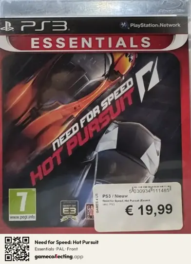 Need for Speed: Hot Pursuit PlayStation 3, PAL box front