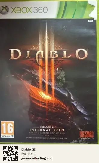 Diablo III Xbox 360, PAL box front