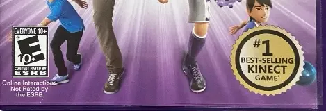 Kinect Sports, the ESRB box on its front
