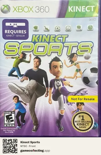 Kinect Sports Xbox 360, NTSC box front