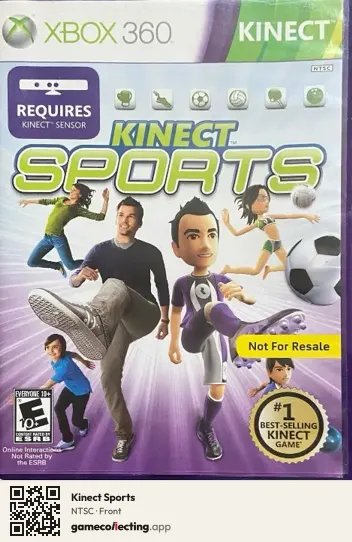 Kinect Sports Xbox 360, NTSC box front