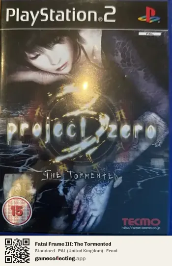 Fatal Frame III: The Tormented PlayStation 2, United Kingdom box front
