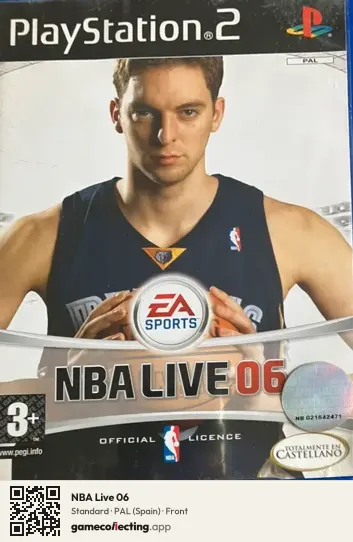 NBA Live 06 PlayStation 2, Spain box front