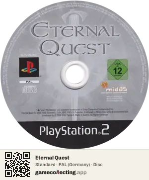 Eternal Quest PlayStation 2, PAL disc