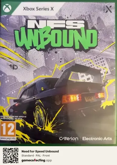 Need for Speed Unbound Xbox Series X, PAL box front