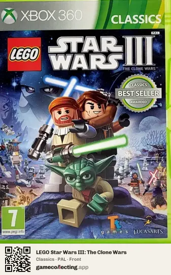 LEGO Star Wars III: The Clone Wars Xbox 360, PAL box front