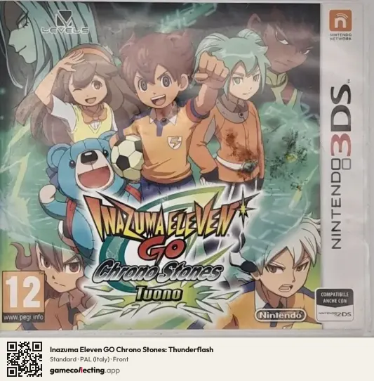 Inazuma Eleven GO Chrono Stones: Thunderflash Nintendo 3DS, Italy box front