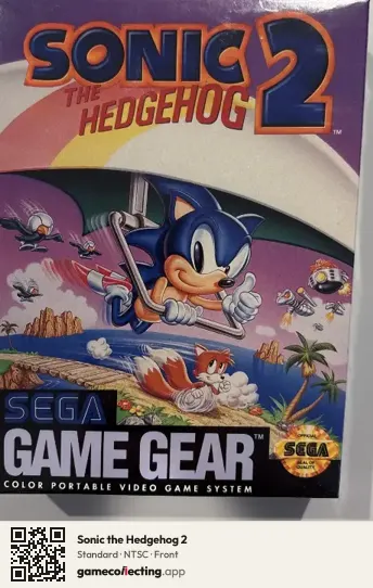 Sonic the Hedgehog 2 Sega Game Gear, NTSC box front