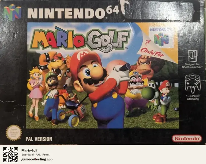 Mario Golf Nintendo 64, PAL box front