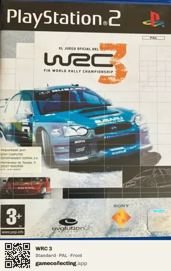 WRC 3 PlayStation 2, PAL box front