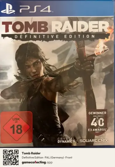 Tomb Raider PlayStation 4, Germany box front