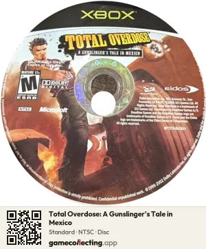 Total Overdose: A Gunslinger's Tale in Mexico Xbox, NTSC disc