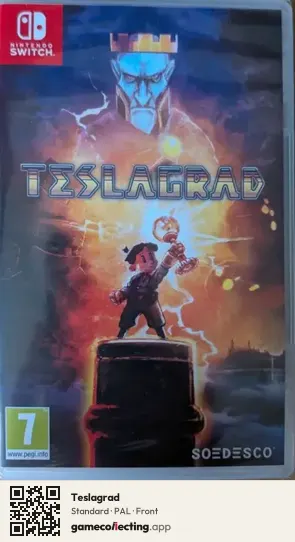 Teslagrad Nintendo Switch, PAL box front