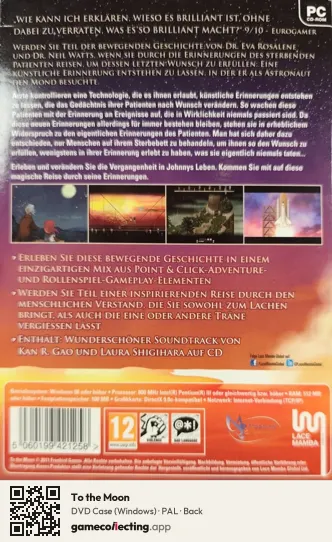 To the Moon Computer, PAL box back