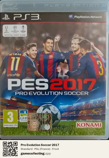 Pro Evolution Soccer 2017 PlayStation 3, France box front