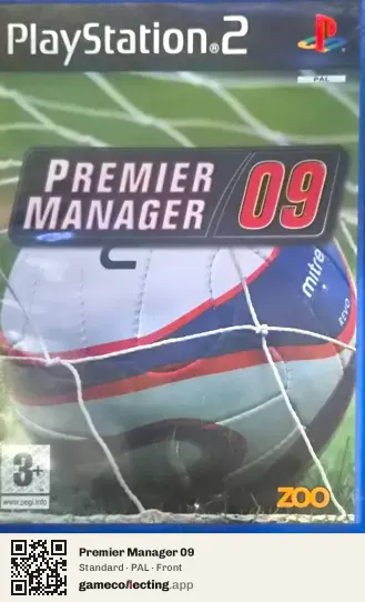 Premier Manager 09 PlayStation 2, PAL box front