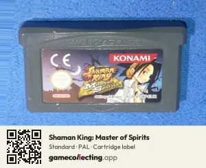 Shaman King: Master of Spirits Game Boy Advance, PAL cartridge label