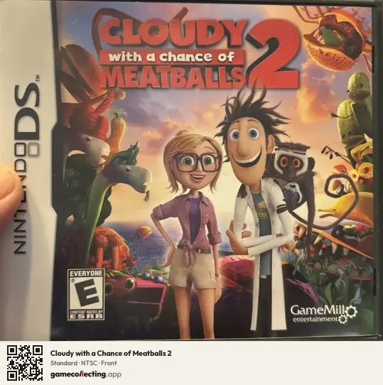 Cloudy with a Chance of Meatballs 2 Nintendo DS, NTSC box front