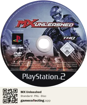 MX Unleashed PlayStation 2, PAL disc