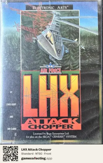 LHX Attack Chopper Sega Mega Drive / Genesis, NTSC box front
