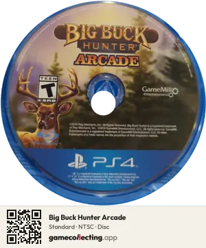Big Buck Hunter Arcade PlayStation 4, NTSC disc