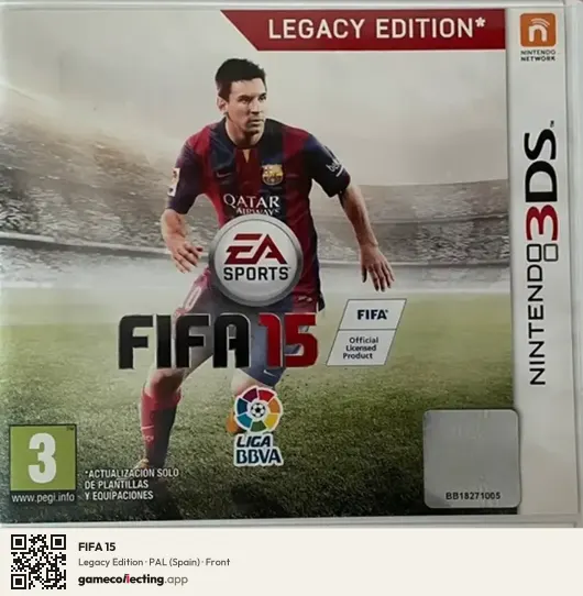 FIFA 15 Nintendo 3DS, Spain box front