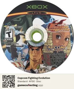 Capcom Fighting Evolution Xbox, NTSC disc