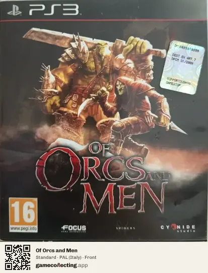 Of Orcs and Men PlayStation 3, Italy box front