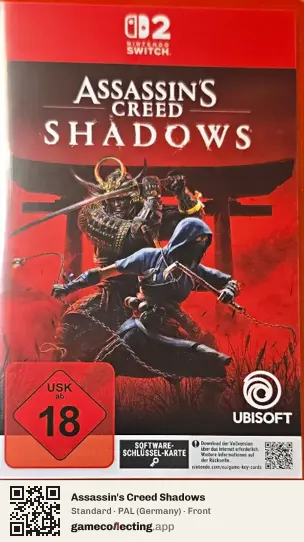 Assassin's Creed Shadows Nintendo Switch 2, Germany box front