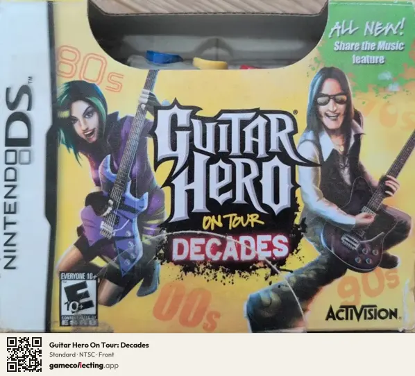 Guitar Hero On Tour: Decades Nintendo DS, NTSC box front
