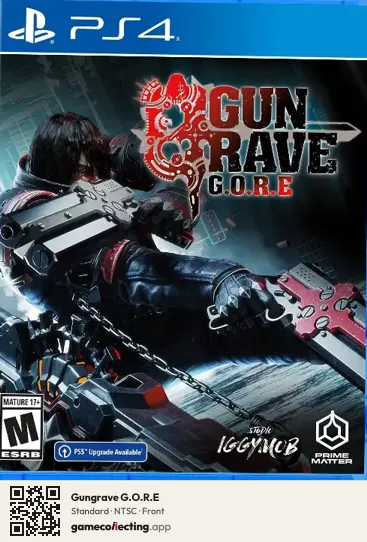 Gungrave G.O.R.E PlayStation 4, NTSC box front