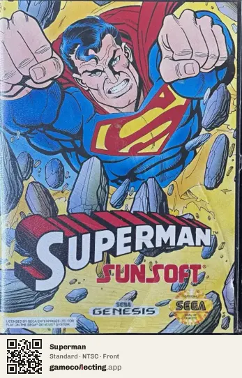 Superman Sega Mega Drive / Genesis, NTSC box front