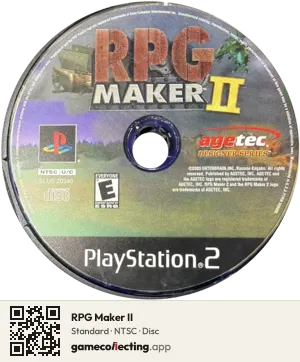 RPG Maker II PlayStation 2, NTSC disc