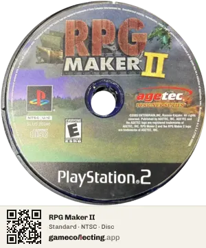 RPG Maker II PlayStation 2, NTSC disc