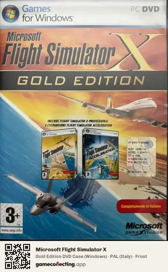 Microsoft Flight Simulator X Computer, Italy box front