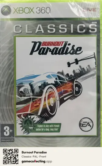 Burnout Paradise Xbox 360, PAL box front
