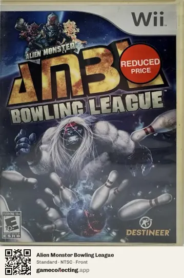 Alien Monster Bowling League Nintendo Wii, NTSC box front