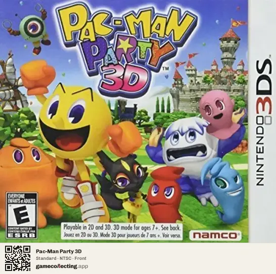 Pac-Man Party 3D Nintendo 3DS, NTSC box front