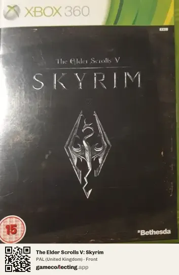 The Elder Scrolls V: Skyrim Xbox 360, United Kingdom box front
