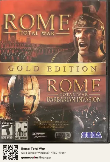 Rome: Total War Computer, NTSC box front