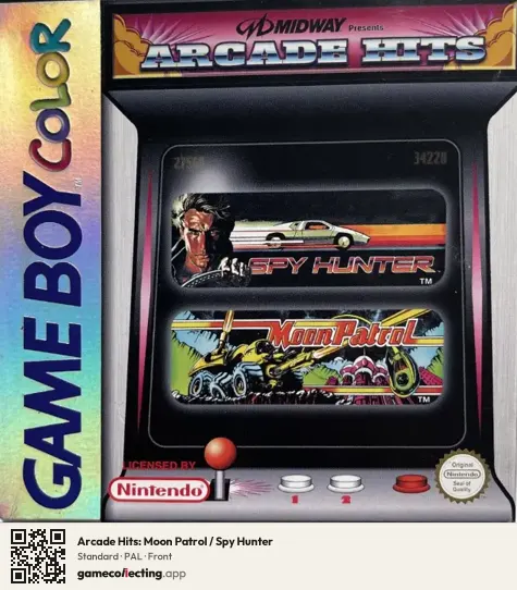 Arcade Hits: Moon Patrol / Spy Hunter Game Boy Color, PAL box front
