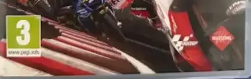 MotoGP 14, the PEGI square on its front